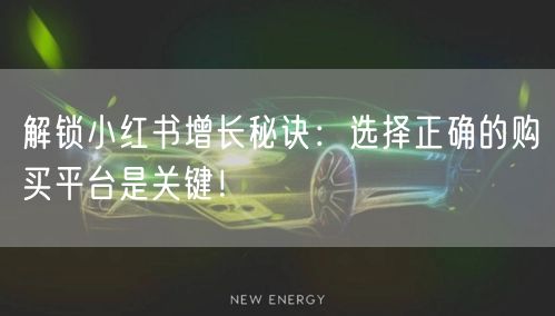 解锁小红书增长秘诀:选择正确的购买平台是关键!