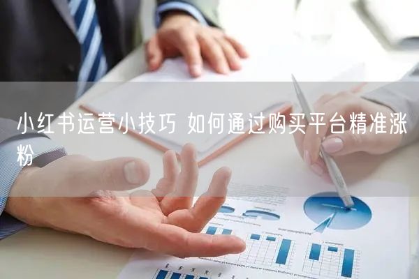 小红书运营小技巧 如何通过购买平台精准涨粉